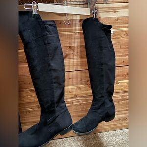Unisa black microfiber “suede” over the knee boots 8.5
